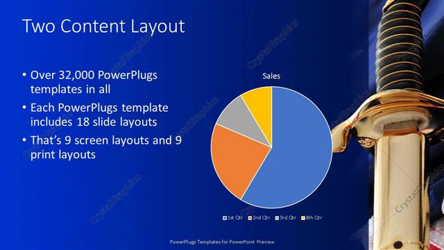 Two Content presentation slide layout