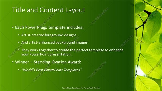 Title and Content presentation slide layout