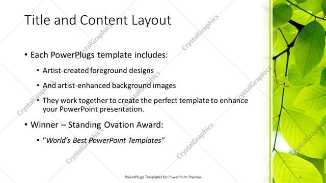 Title and Content presentation slide layout