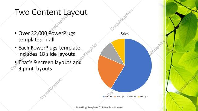 Two Content presentation slide layout