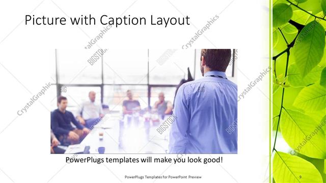 Picture with Caption presentation slide layout
