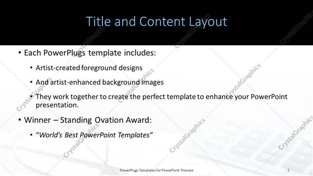 Title and Content presentation slide layout