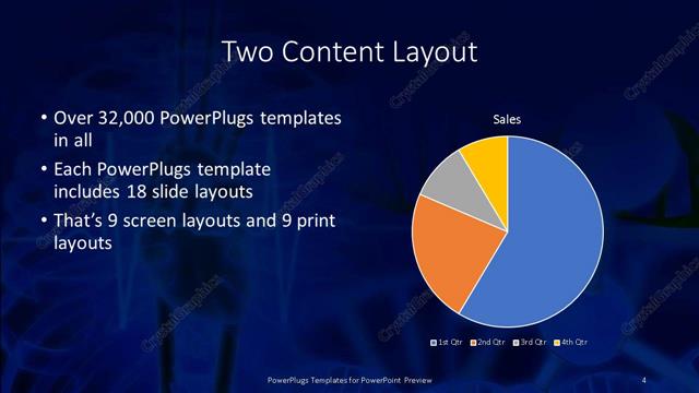 Two Content presentation slide layout