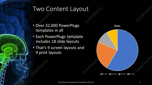 Two Content presentation slide layout