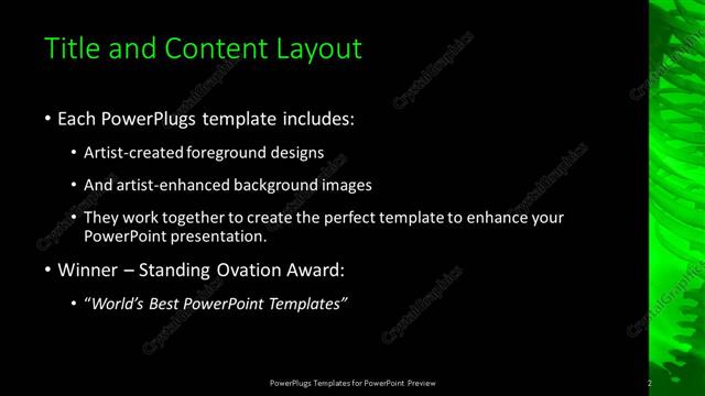 Title and Content presentation slide layout