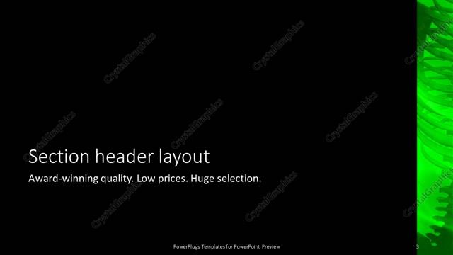 Section Header presentation slide layout