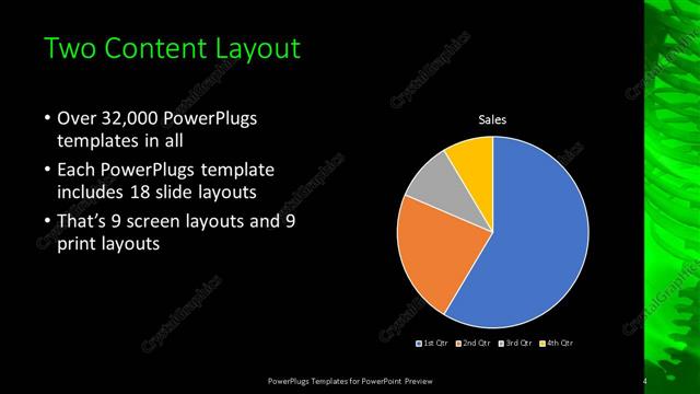 Two Content presentation slide layout