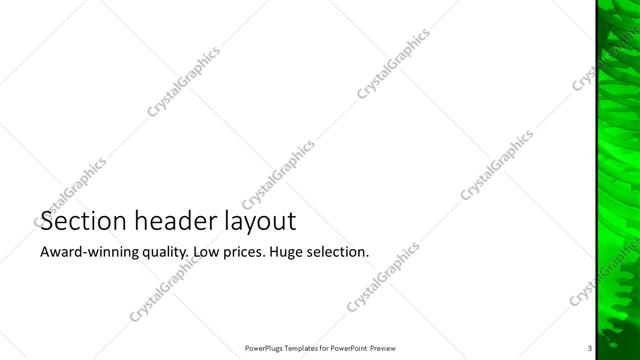 Section Header presentation slide layout