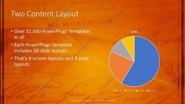 Two Content presentation slide layout