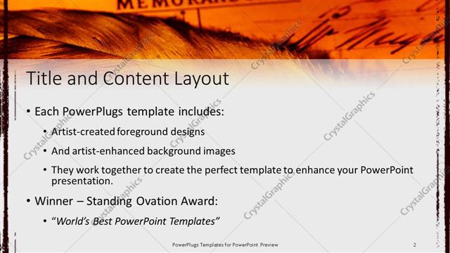 Title and Content presentation slide layout