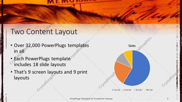 Two Content presentation slide layout