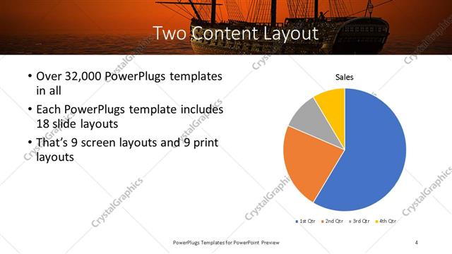 Two Content presentation slide layout