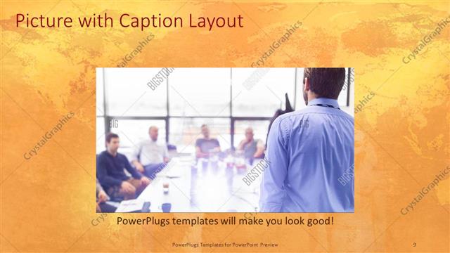 Picture with Caption presentation slide layout