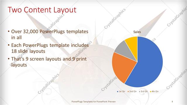 Two Content presentation slide layout
