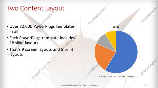 Two Content presentation slide layout