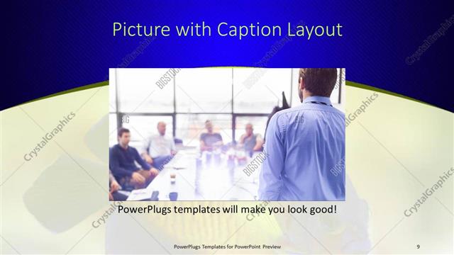 Picture with Caption presentation slide layout