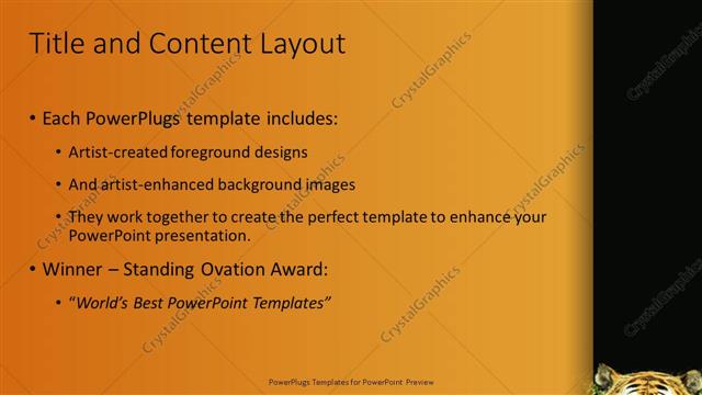 Title and Content presentation slide layout