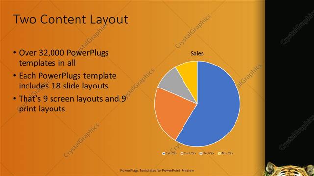 Two Content presentation slide layout