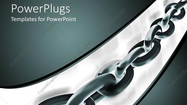  Presentation with animated - Animated black colored chain on a white and black background