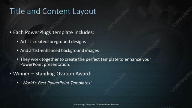 Title and Content presentation slide layout