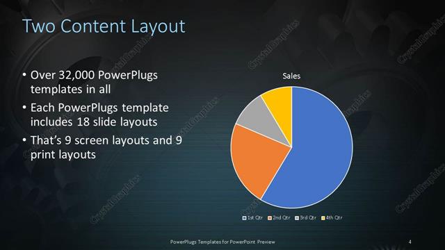 Two Content presentation slide layout
