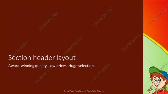 Section Header presentation slide layout
