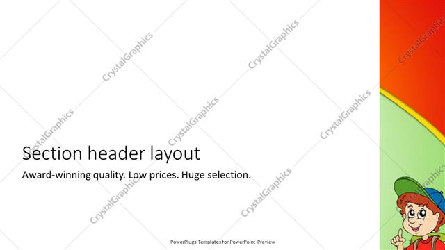 Section Header presentation slide layout