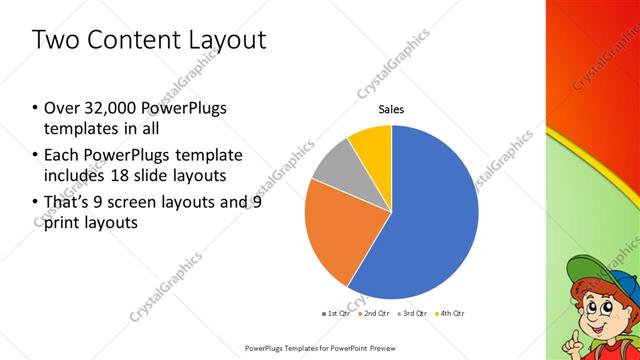 Two Content presentation slide layout
