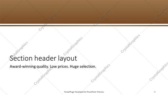 Section Header presentation slide layout