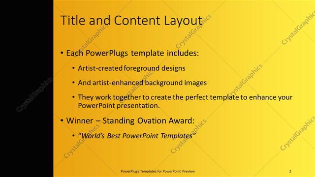 Title and Content presentation slide layout