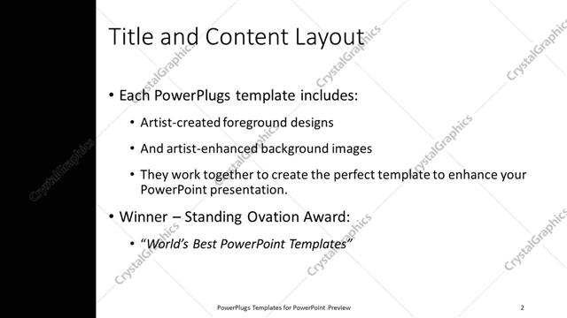 Title and Content presentation slide layout