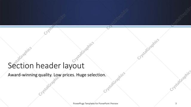 Section Header presentation slide layout