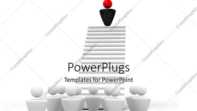  Presentation with flight - Animated depiction of a flight of stairs and  leader on top