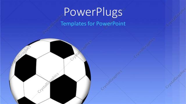  Presentation with football blue - Animated depiction of a football on a blue background