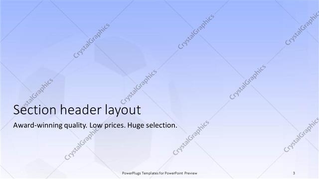 Section Header presentation slide layout