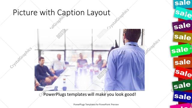 Picture with Caption presentation slide layout