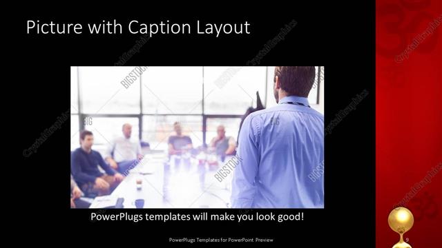 Picture with Caption presentation slide layout