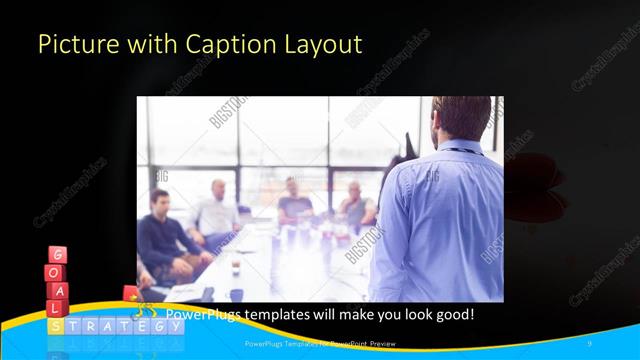 Picture with Caption presentation slide layout