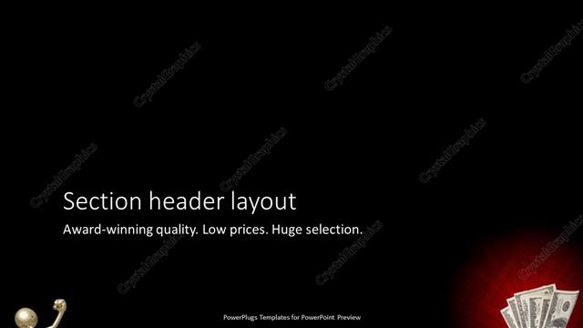 Section Header presentation slide layout