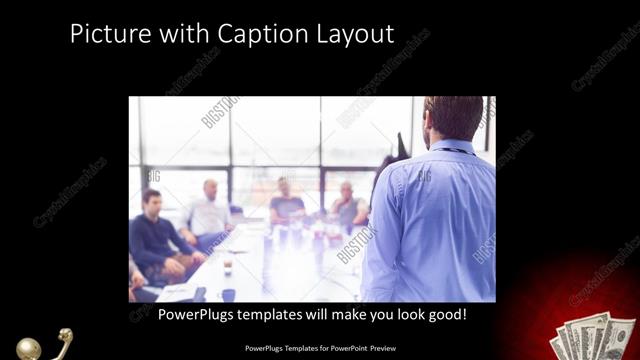 Picture with Caption presentation slide layout