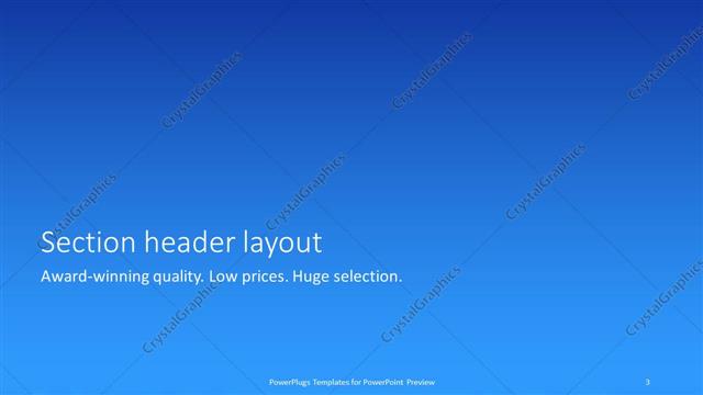 Section Header presentation slide layout