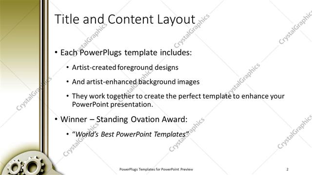 Title and Content presentation slide layout