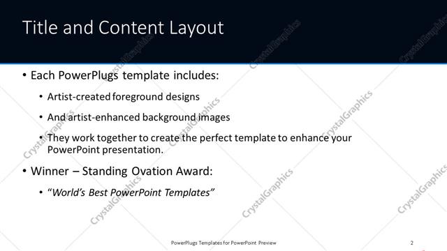 Title and Content presentation slide layout