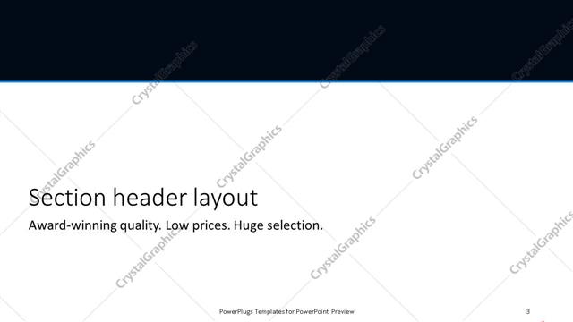 Section Header presentation slide layout