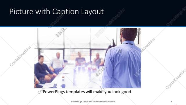 Picture with Caption presentation slide layout