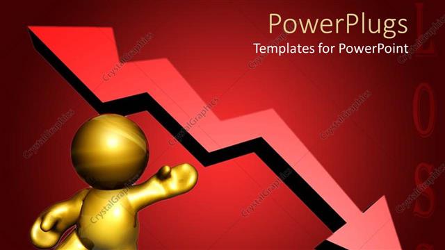  Presentation with animated - Animated depiction of a human raising his hand and an arrow