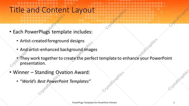 Title and Content presentation slide layout