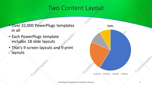 Two Content presentation slide layout