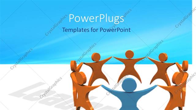  Presentation with circle - Animated depiction of  humans holding hands in a circle