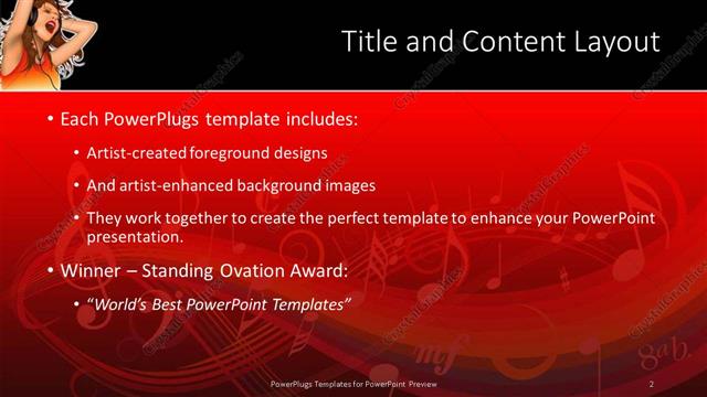 Title and Content presentation slide layout
